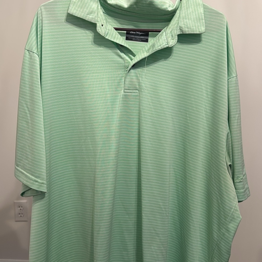 Hogan Light Green Striped Polo Shirt